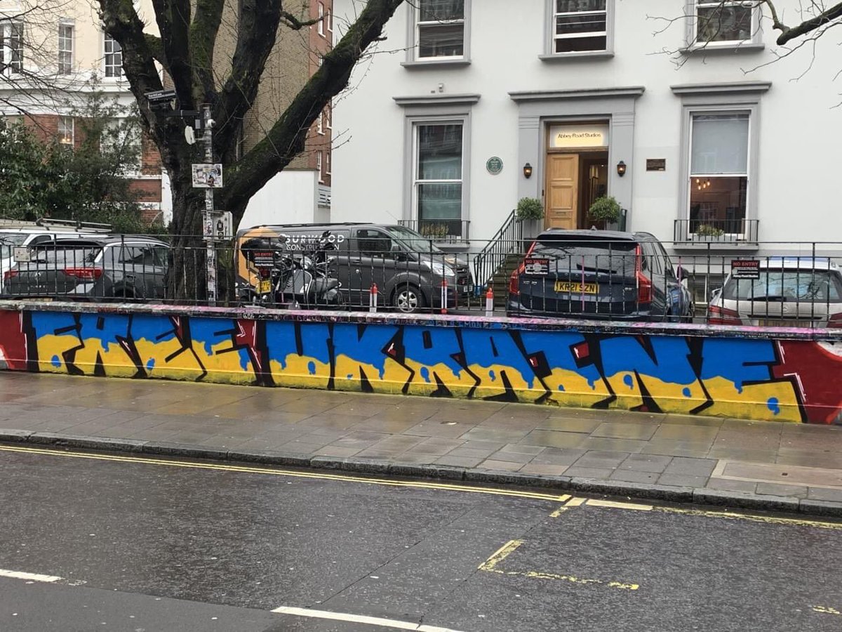 The wall outside Abbey Road Studios