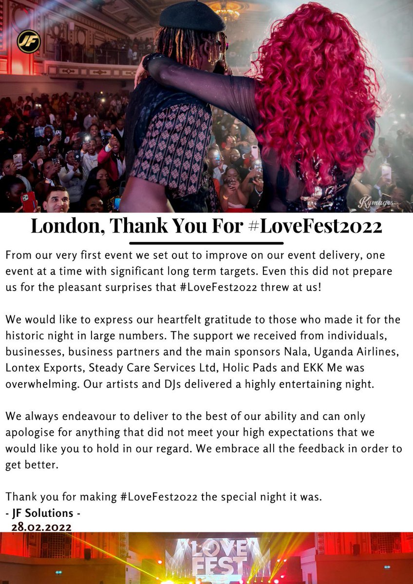 London, Thank You For #LoveFest2022
