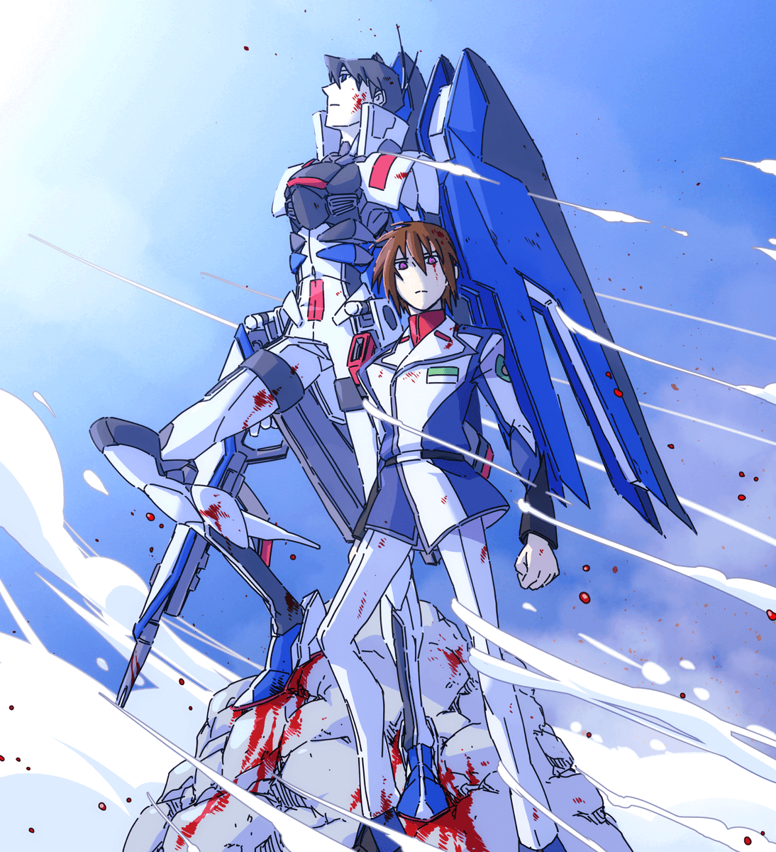 擬人化MS キラとフリーダム 「僕を討ちたければ…ここまで上がっておいで」