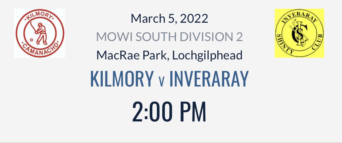 Season Opener! 🟡⚫️ Both teams are back in action this Saturday as the 1st team host Glenurquhart at The Winterton and the 2nd’s travel away to Kilmory at MacRae Park Get along and support the Yellow & Black 🟡⚫️