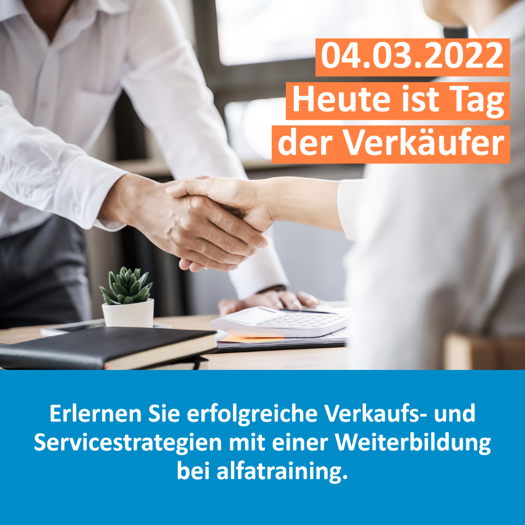 Vertriebsmitarbeiter/-innen nehmen eine Schlüsselposition zum Kunden ein. Der Lehrgang vermittelt erfolgreiche Verkaufs- und Servicestrategien und den professionellen Umgang mit Kunden. Wir beraten Sie gerne: 0800 3456500
#alfatraining #verkäufer #vertrieb