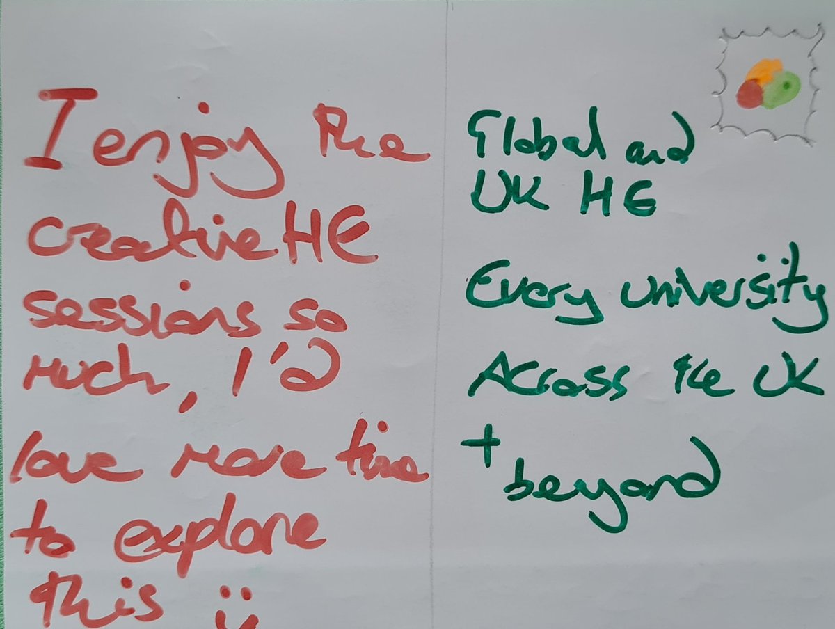 egillaspy's tweet image. Making #creativeHE postcards ♥️ I reused some packaging I had on my desk