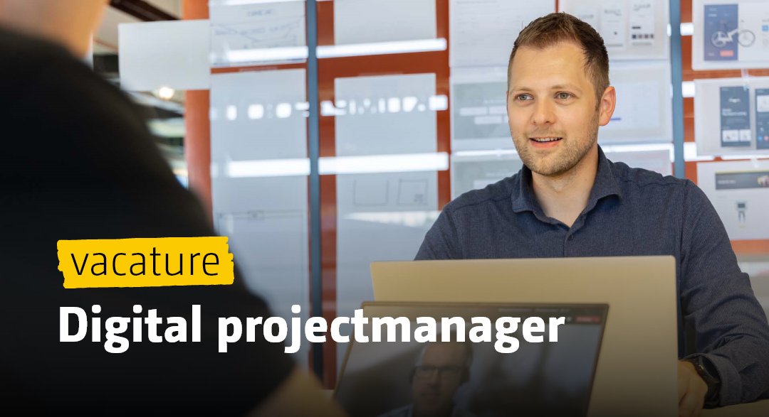 Frontisbv's tweet photo. 📣 VACATURE Digital projectmanager
Jij zit vanaf de start van een project aan tafel; je pitcht ideeën, inventariseert wensen en eisen en vertaalt deze vanuit een duidelijke digitale strategie naar concrete werkzaamheden voor jouw team. Check de vacature👉 https://t.co/Lor3te4ezS https://t.co/M1Z1plC8B0