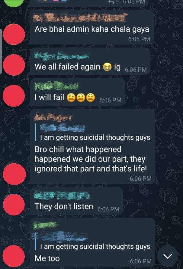 BTS_8th_Member's tweet photo. @Architguptajii 
Please Help SRM 3rd Year Students 
People are losing hopes on future and lives
This Mid Sem Clg Is Hazardous For Our Everything
SRM Didn't Let Us Cry Our Problems In Every Meet Requested
@SRM_Univ saying enjoy clg life 😭 Enjoy what?!!! 
Enjoy our FAILS? https://t.co/d66RTl5ZMY