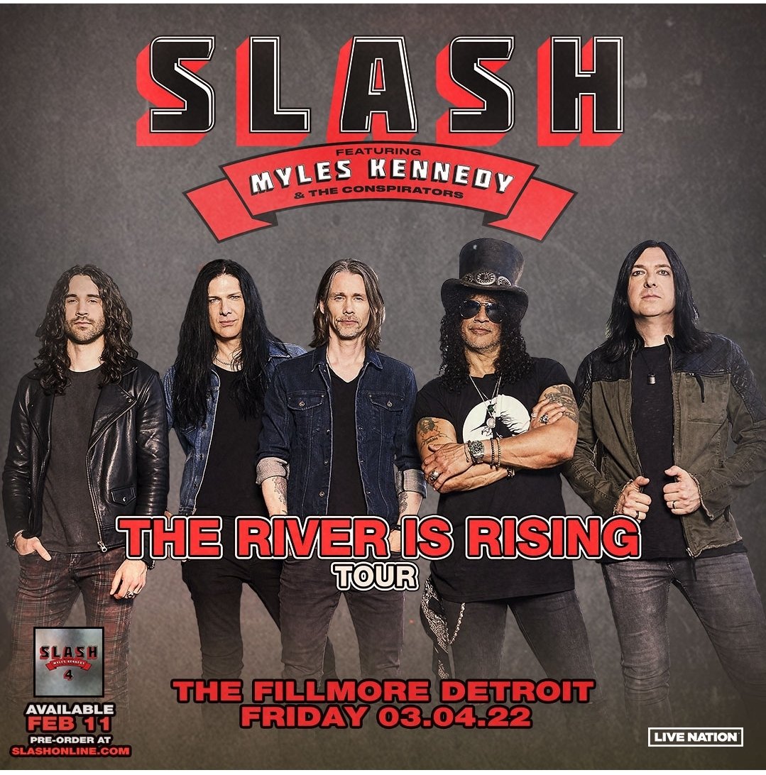 MARIE2_SLASH's tweet photo. Next show tonight #fillmoredetroit #Detroit #slash #smkc #slash4 #TheRiverIsRisingtour https://t.co/2aChE1l7Jl