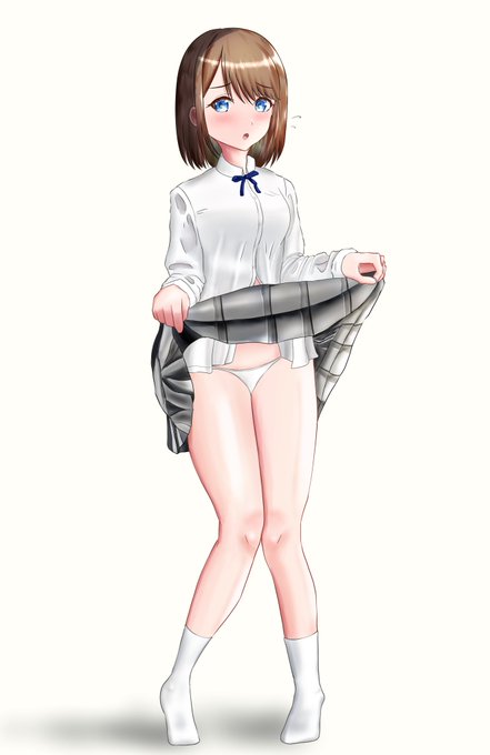 パンツ見せてくれる彼女の絵描けたから見て～～～～～👏✌️ 