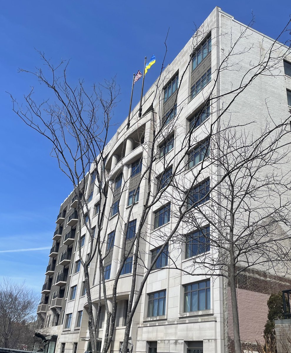 Happy to work at @Heritage , where we’re flying Ukraine’s flag