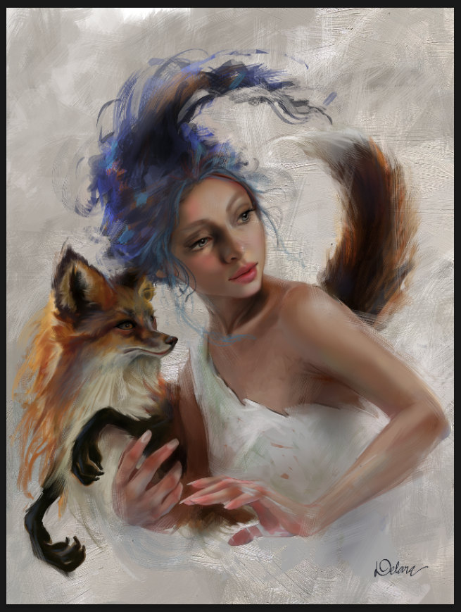 CRISDELARA_ART's tweet photo. "The Fox and Mother Nature" - Newest work showing my love and thoughts about our animals and how to protect them. #wildlifeart #animalsprotection #NatureBeauty #naturelover https://t.co/utRJACAcmq