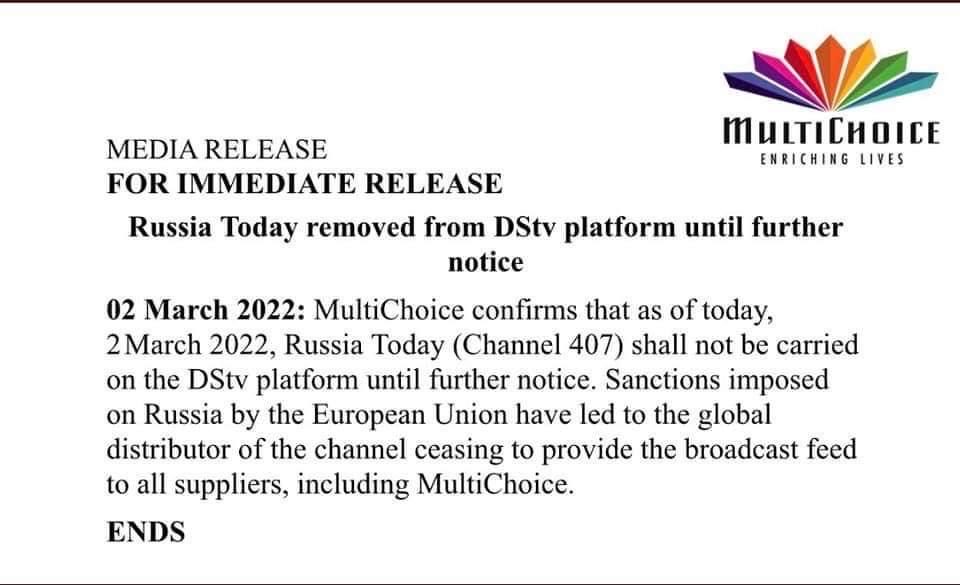 mahasharampedi's tweet photo. @MultiChoice & its lackeys hoodwinked the country, & cooked up a story, to justify a political decision to shut down ANN7 in 2018, ostensibly bcos it was a propaganda machine. That strategy won’t work this time. If #RT reports lies, It must be exposed with facts, not gags https://t.co/oekqw9xIZy