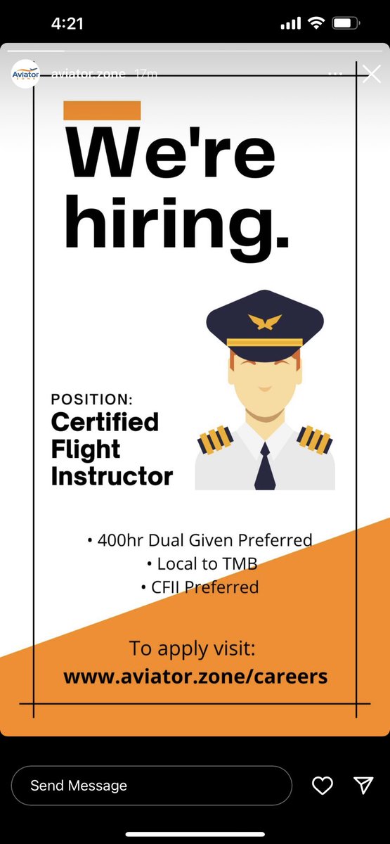 rmkvv's tweet photo. Anyone looking for a cfi job in Miami? https://t.co/zOto1GUrDI