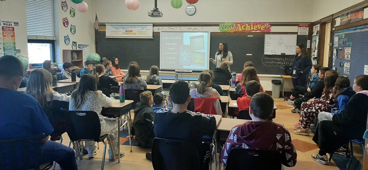 Thank you MCG middle school counselors for coming to Joe Walker to present to our 5th graders about scheduling and transitioning to middle school next year! They are excited!