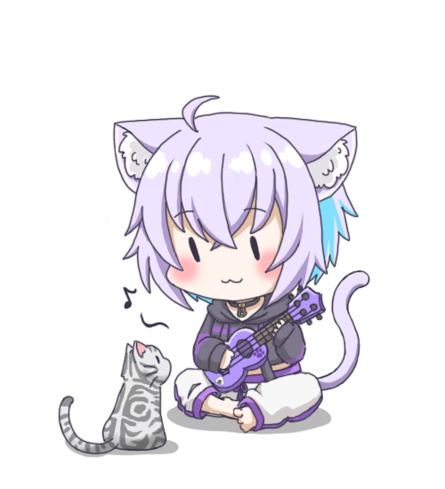 猫又おかゆ 「ねこ&ウクレレ🎵
#絵かゆ 」|裕司‧威爾斯(ウェルシュ)のイラスト