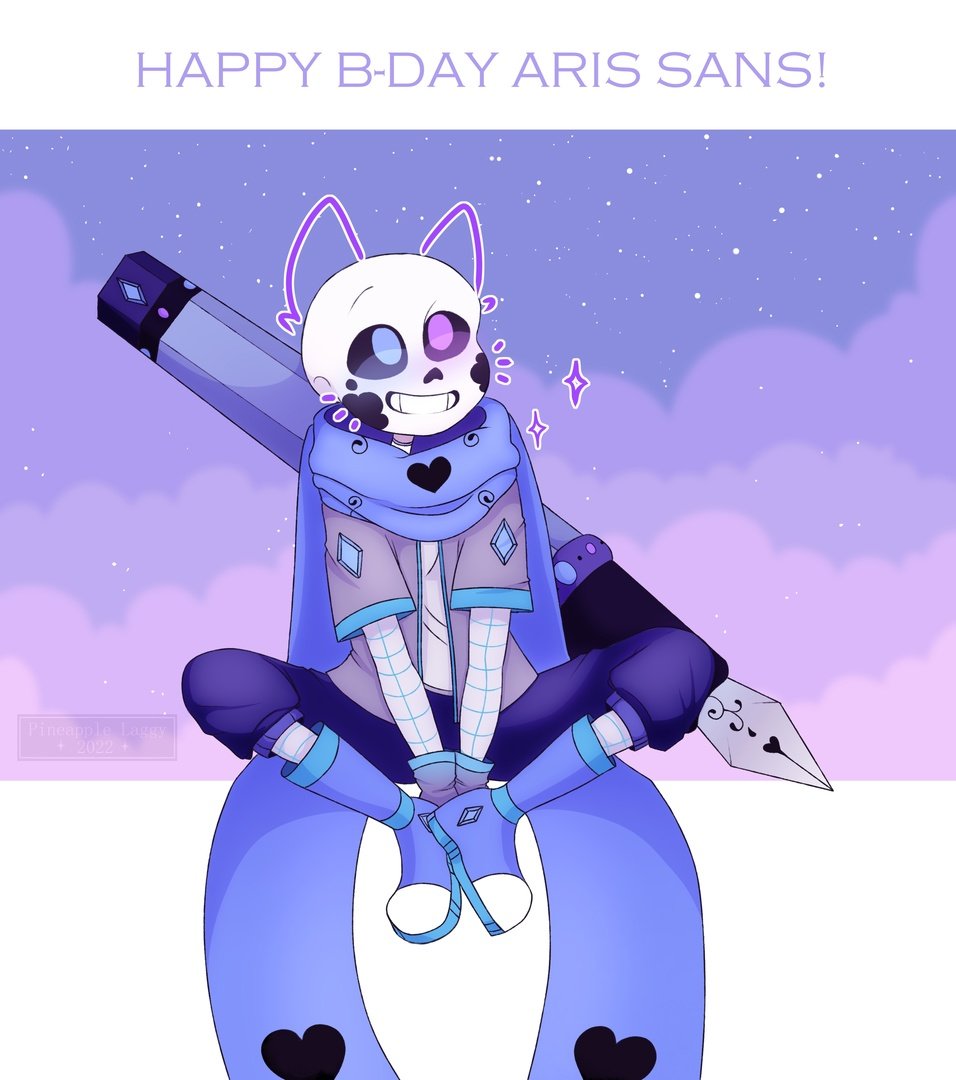 LaggyPineapple's tweet photo. Happy birthday, Aris Sans! (I may be a little late, but better late than never!) 
💙 The character belongs to: @watersan_saya 💙

[ #undertaleAU #secret_world #sw_aris #aris_sans #arissans #sansau ] https://t.co/sG62uEhEBv