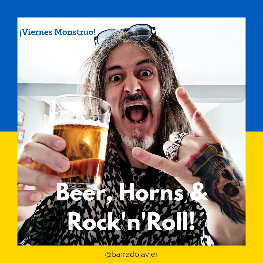 JavierBarrado1's tweet photo. ¡Viernes Monstruo! Cerveza, cuernos y rocanrol. 🍻🤘🎸
https://t.co/tKzGg1gcWa
https://t.co/ZM4pKsBAN5
#JavierBarrado #EntreLíneas #RockCDRecords #ViernesMonstruo #BeerHornsAndRockAndRoll https://t.co/0lJcMJptEH