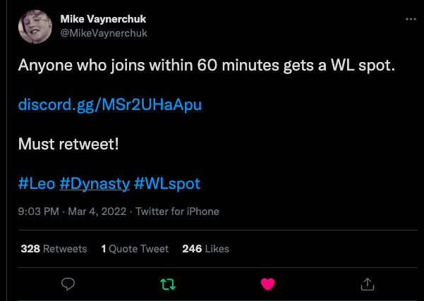 MarNFTy's tweet photo. @MikeVaynerchuk Done! https://t.co/q1lOBRJ1Gj