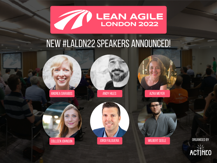 We are proud to announce our next round of awesome speakers joining #LALDN22
 - <a href="/ADarabos/">Andrea Darabos (she/her)</a> 
 - Andy Hiles 
 - Azra Meyer 
 - @scrumhive (Colleen Johnson)
 - <a href="/jordi_falguera/">Jordi Falguera</a>
 - Wilbert Seele
Find out more about our amazing line-up of speakers at: leanagile.london/speakers/

#leanagile