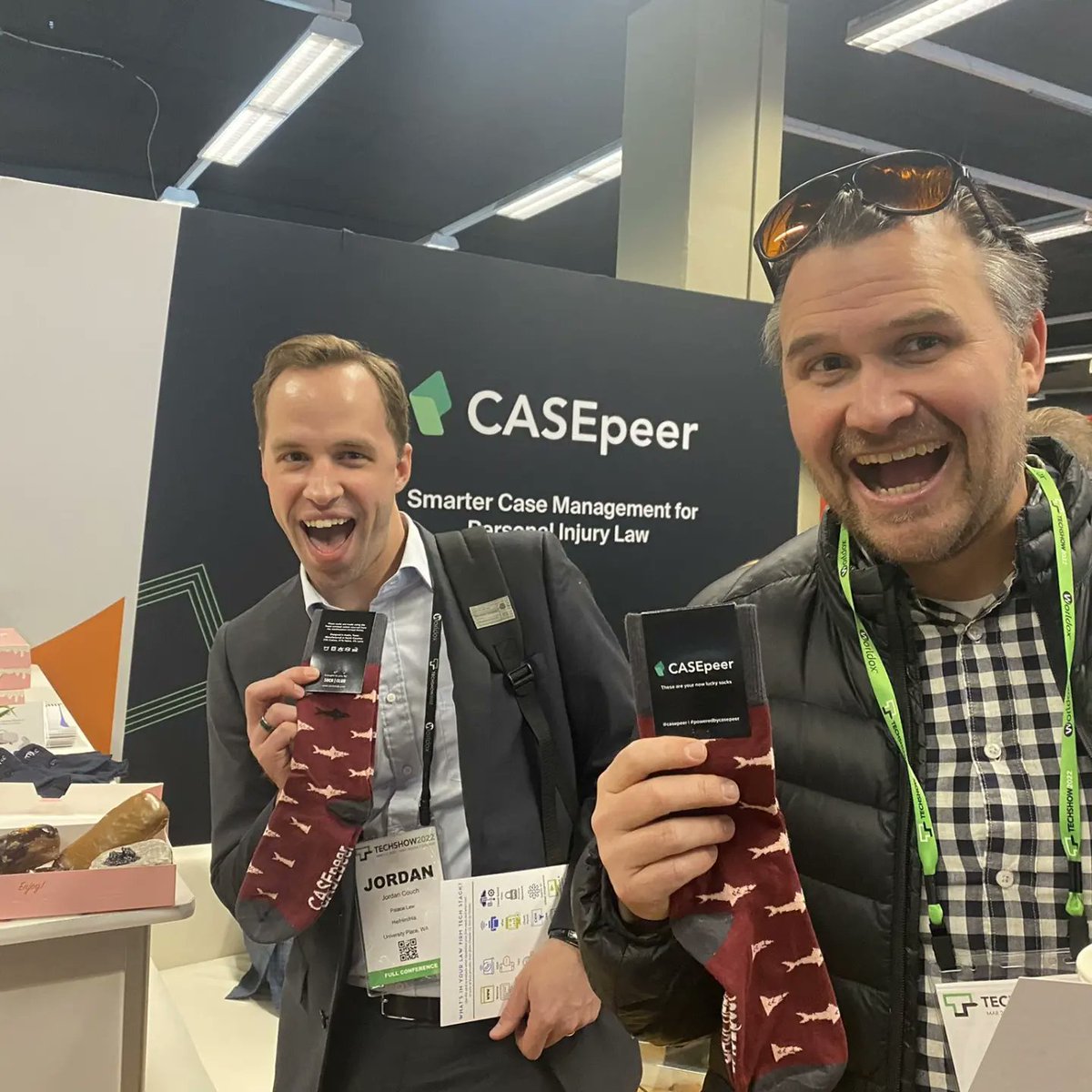 @jordanlcouch is spending some time at the #abatechshow, gathering ideas and finding ways to better serve our people! Apparently, he's also gathering some pretty cool #socksoflegalconferences 😎 #techshow