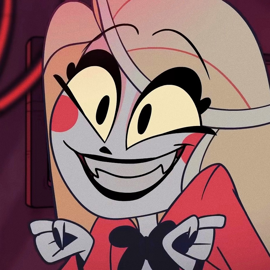 secretlesbiotd's tweet photo. Today's secret lesbian is Charlie Morningstar from Hazbin Hotel! In the past she had a boyfriend before Vaggie, but this is easily dissmisible as a case of comphet.

Submitted by anon via curious cat!! https://t.co/pl2qRsDess