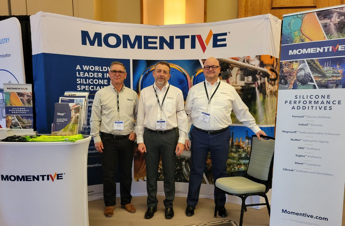 Momentive's tweet photo. Thank you for visiting us at the Specialty & Custom Chemicals Show!
#SpecialtyChemicals #Silicones #Momentive #PerformanceAdditives https://t.co/60kqsIVknC