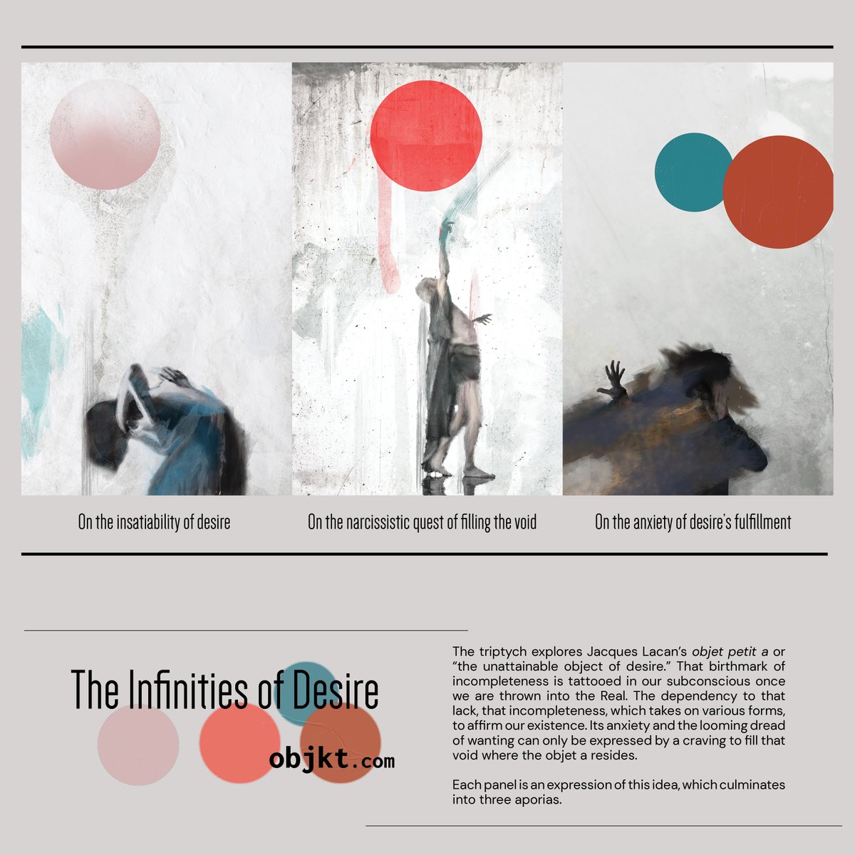 objktcom's tweet photo. #objktesis
The Infinities of Desire by @enjambments_
"The triptych explores Jacques Lacan's objet petit a or the unattainable object of desire. That birthmark of incompleteness that is tattooed in our subconscious once we are thrown into the Real."
https://t.co/fgCSz8cTU5 https://t.co/0af3IWMx1l