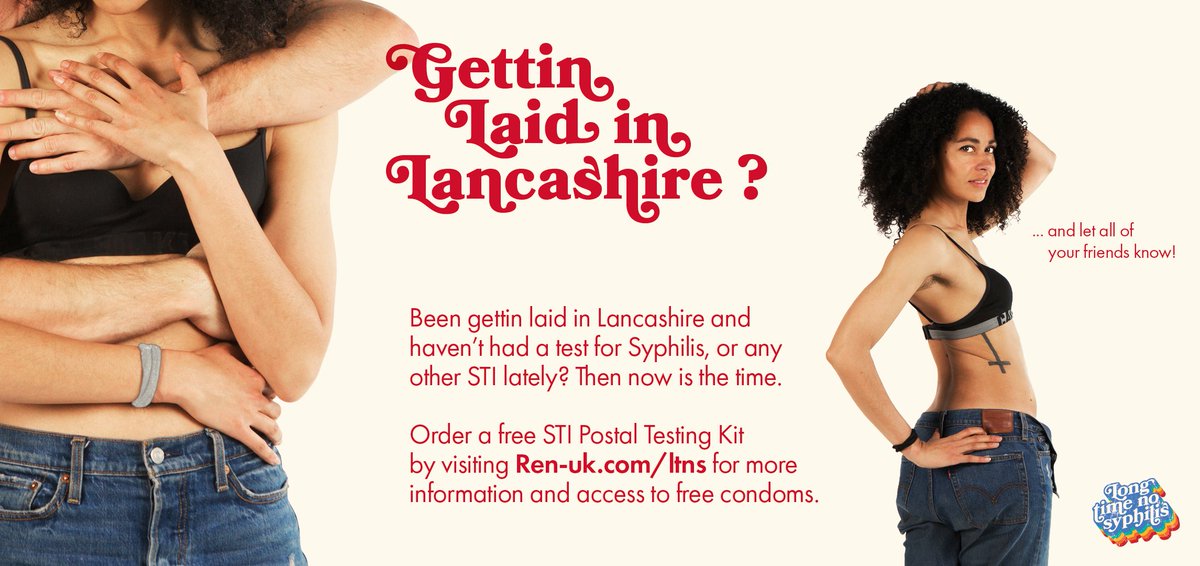 Syphilis affects women too. If you have been “#GettinLaidInLancashire”, it’s time to test. Today is International Women’s Day, so be empowered and test today from home. Visit Ren-uk.com/LTNS for info on how to test at home and for more info #IWD22 #LTNS @PH_Lancashire