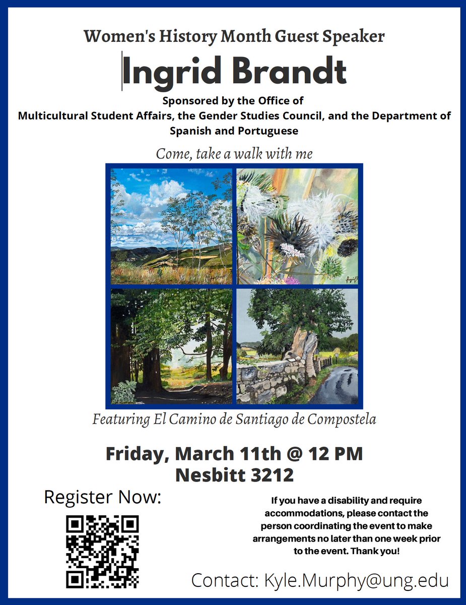 LanguagesUng's tweet photo. Please join us on March 10th to Welcome #Ingrid_Brandt
We cannot wait to see you again!

March 10th in Dahlonega and March 11th in Gainesville. 
#Womens_History_Month https://t.co/RsWRNxQDpH
