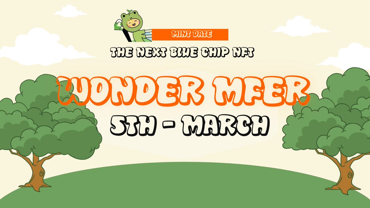 MferWonder's tweet photo. 🔴Public Mint - LIVE in 24 Hours
🎉5555 WonderMfer is coming soon !!!
👉Like and Retweet to earn🆓 mint the next blue chip meme NFT😍 https://t.co/KdlqtaHZ6v
