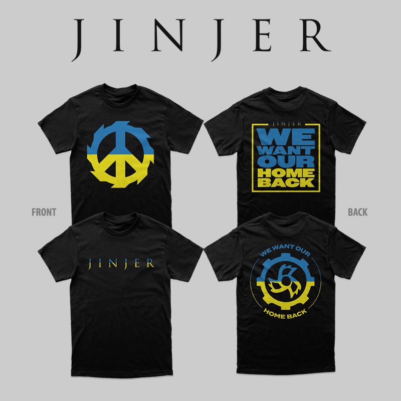 jinjerofficial's tweet image. Order here 👉 linktr.ee/JinjerOfficial…

100% of proceeds earned from the sale of these T-Shirts will be distributed directly to charity organizations in Ukraine. We will update here on social media where and who your donation has helped. THANK YOU 💙💛 🇺🇦 

#ukraine #ukrainestrong