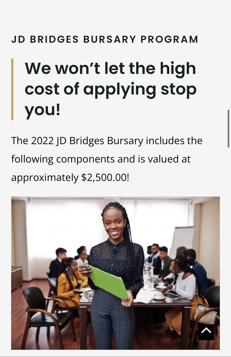 We know how costly it is to apply to law school, and we’re here to help! 

Apply to the JD Bridges Bursary today! 📝

#prelaw #lawschool #law #canadianlawyers #lawtwitter #blacklawyers