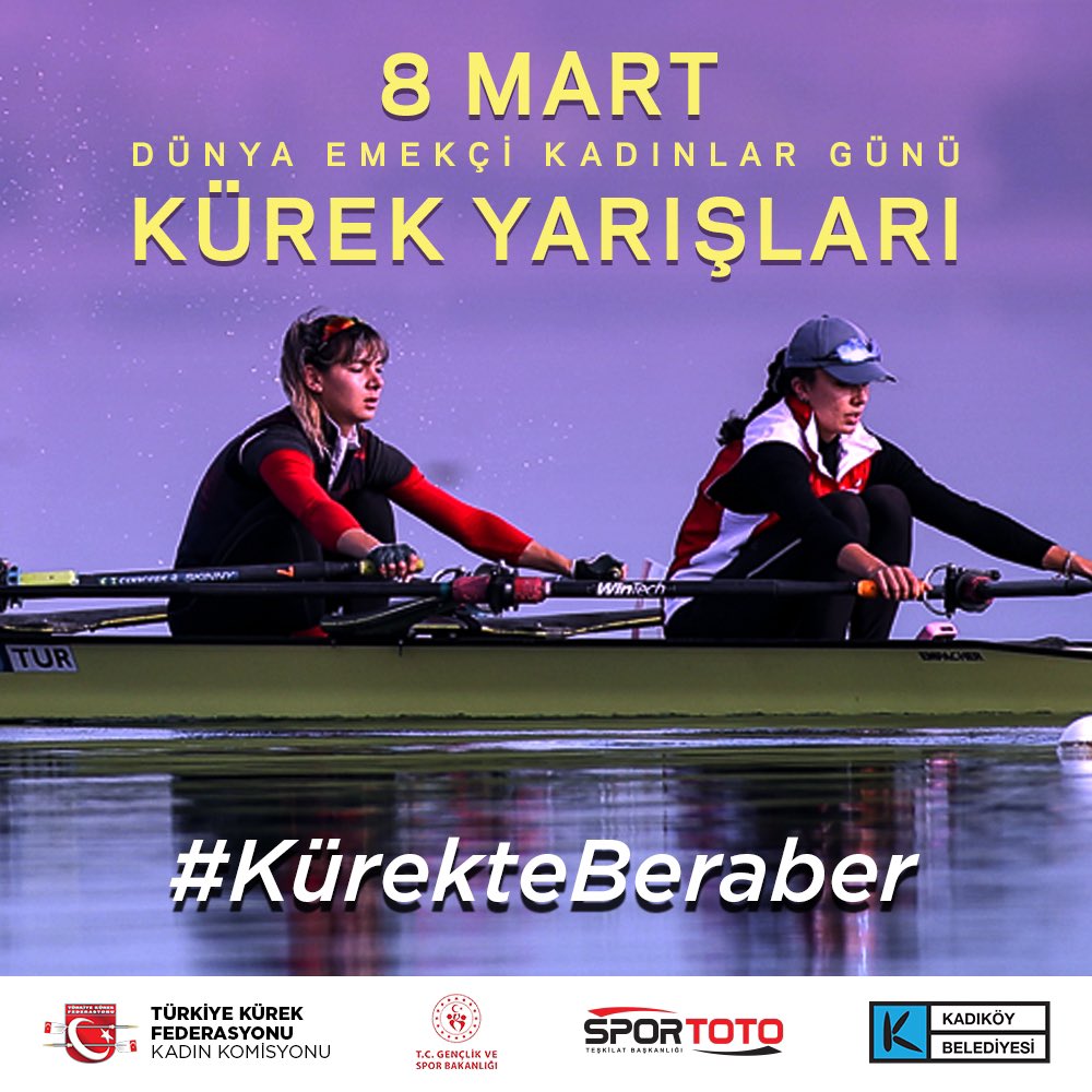TurkiyeKurek's tweet photo. 8 Mart Dünya Emekçi Kadınlar Günü Kürek Yarışları için Kadıköy'de buluşuyoruz! 

Festival yarışlarına katılım ücretsiz olup, lisanssız sporcular yarış alanında imzalayacakları sağlık beyanları ile yarışa katılabilirler.
Detaylar için; https://t.co/ltm9hVHGue https://t.co/oU0dtdqUL7