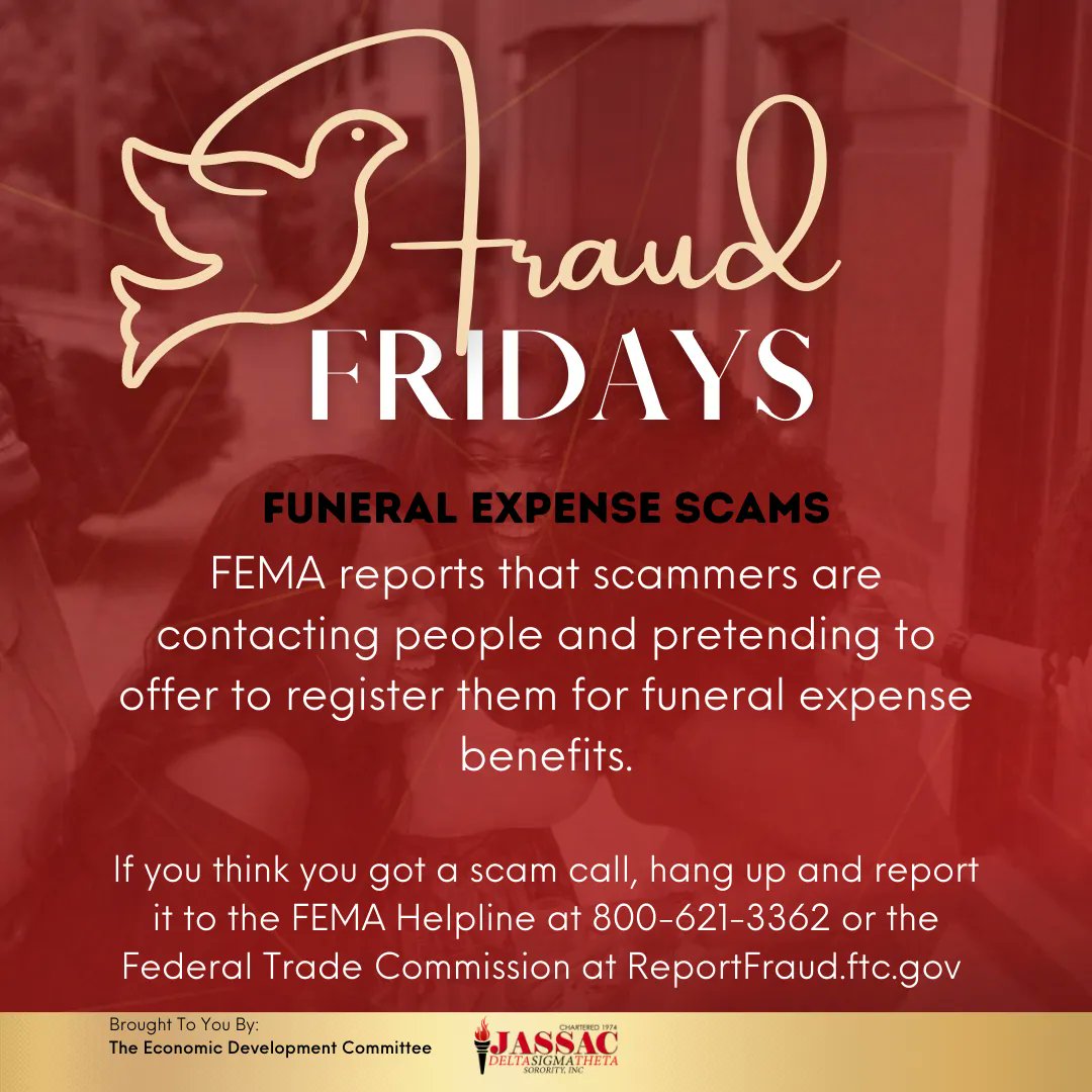 JASSACDeltas's tweet photo. If you lost a loved one to COVID-19, you may be eligible for a government program that pays for funeral expenses. The Federal Emergency Management Agency (FEMA) will pay up to $9,000 for funeral expenses for loved ones who died of COVID-19. 

#JASSAC #COVID-19 #funeralexpenses https://t.co/DGSZp8A74A
