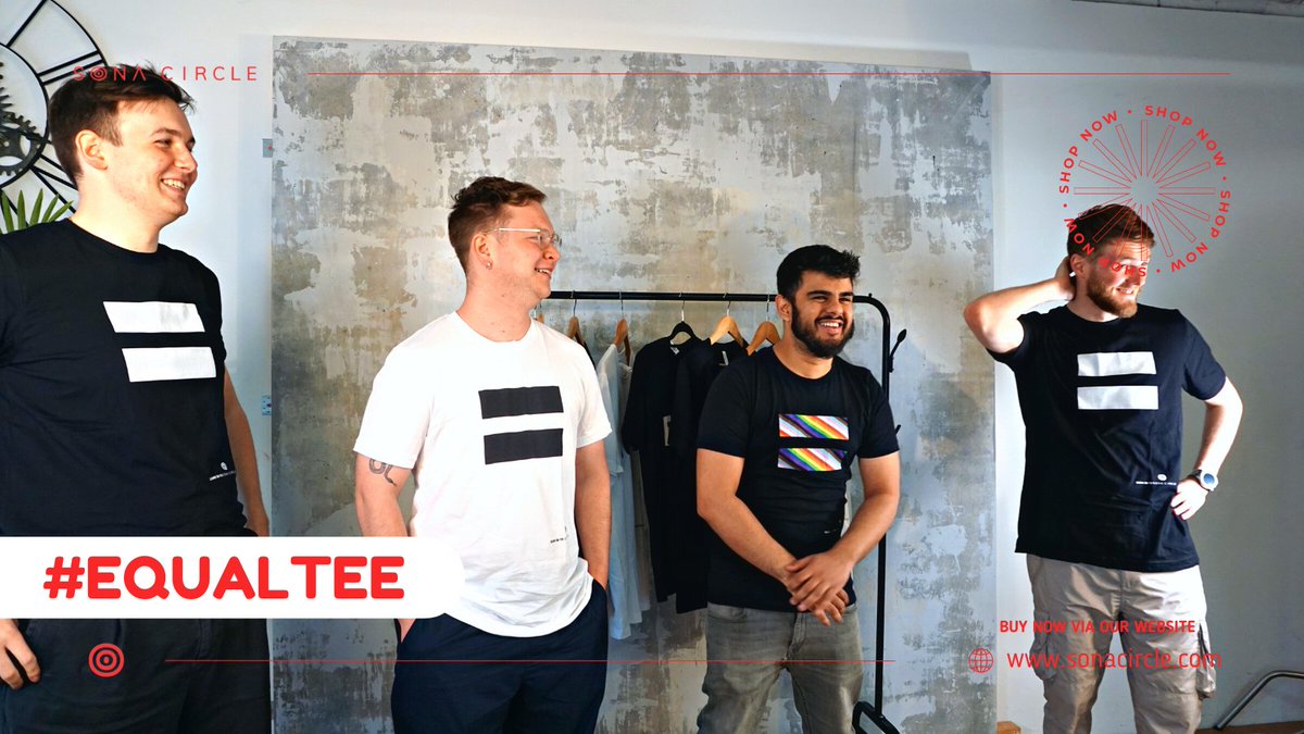 SonaCircleEqual's tweet photo. An equal sign on an #EqualTee. Hard to be clearer if you want to show where you stand ๐ฅ
Already got your tee? Send us a snap - weโve love to see! And if you donโt (or if one just isnโt enough โ we understand), you can find this tee and many more in our online shop. https://t.co/ofAVrdCrm2