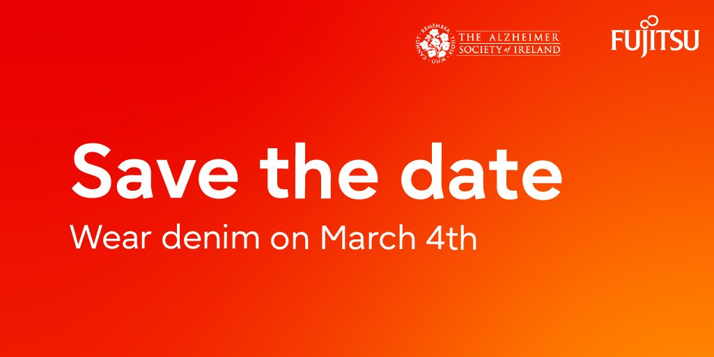 Take part in #DenimDay4Dementia for @alzheimersocirl, raising funds and awareness for the charity. Save the date for March 4th and wear denim wherever you are! okt.to/HUrOko