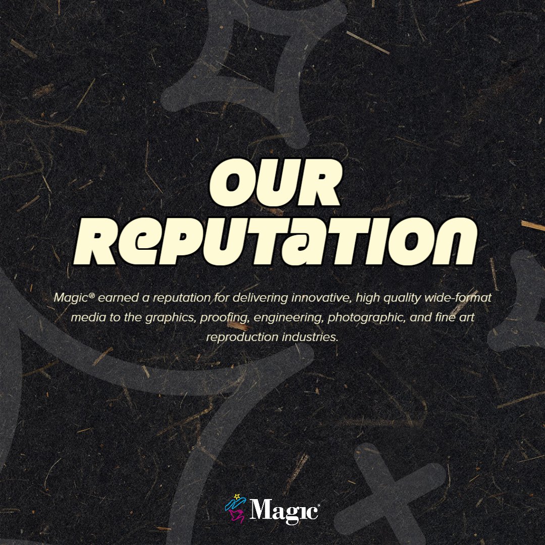 MagicInkjet's tweet image. The Magic® brand a digital print media pioneer since 1993! 

Servicing the needs of our partners for over two decades with pride and passion 😊✨
-
#WideFormat #WideFormatMedia #WideFormatPrinting