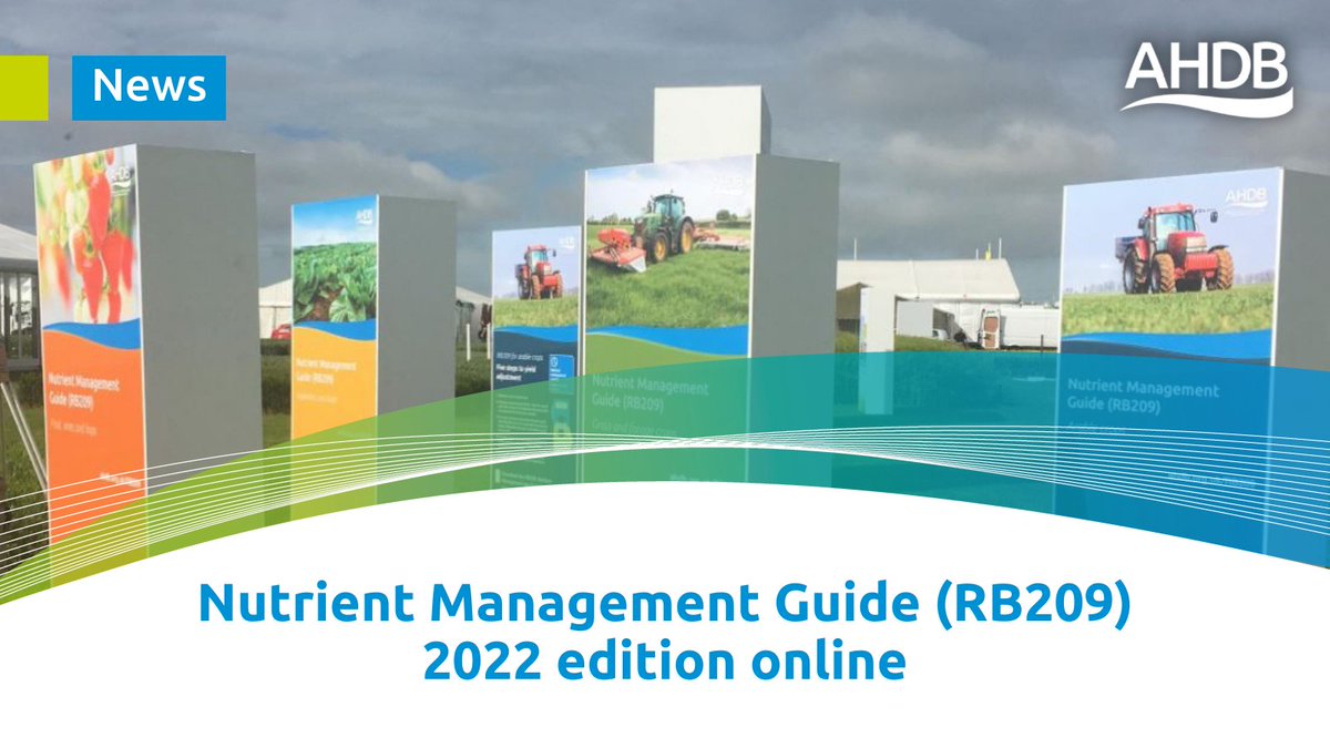 AHDB_Cereals's tweet photo. Updated #RB209 now online. It features many changes β including to the nutrient management principles and arable crops sections (1 & 4). To access them and for info on the changes, see our website: https://t.co/QaFgQCQ5Fc https://t.co/Yv4Tljz8ZD