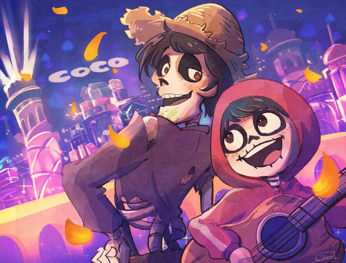 以前描いたリメンバーミーの絵たち💀🌼✨ 