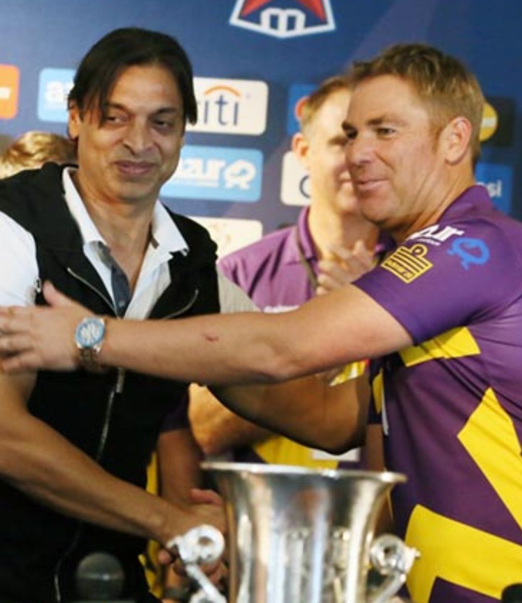 shoaib100mph's tweet photo. Just heard the devastating news about legendary Shane Warne passing away. No words to describe how shocked &amp; sad i am. 
What a legend. What a man. What a cricketer. https://t.co/4C8veEBFWS