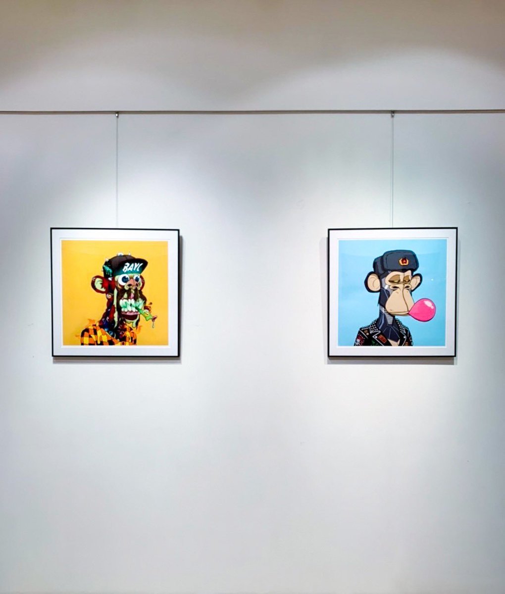 BryantChao_'s tweet photo. Bored Ape taking over art scene !? Pt.2
Would you hang these in your crib ?  
@BoredApeYC 
#MutantApeYachtClub https://t.co/ZZbh3nWqaj