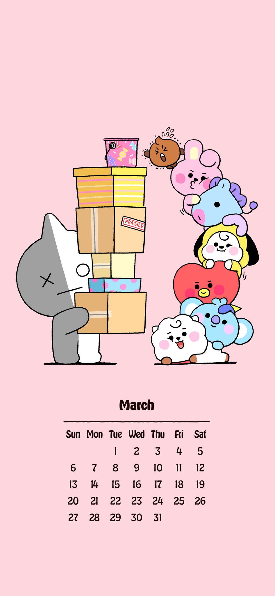 Bt21 Japan Official 倒れたりしても大丈夫 今月もbt21が支えになるよ 壁紙のダウンロードは Line Friends アプリから 無料 T Co Lrkmwivf0b Bt21 3月 カレンダー 壁紙 ロック画面 T Co Ev9hvlosqv Twitter
