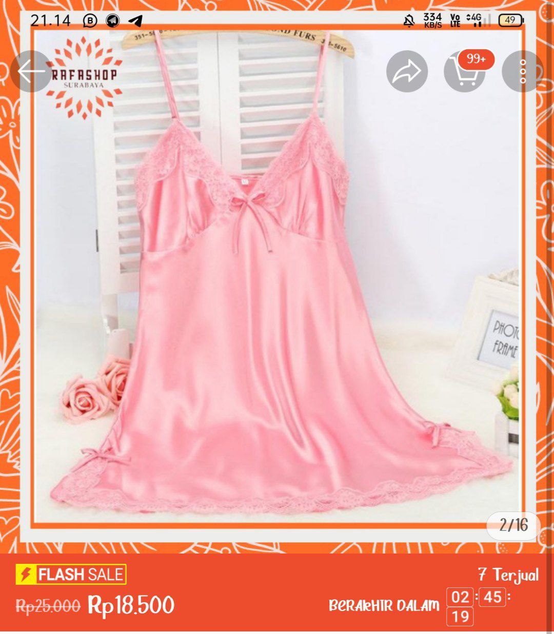Racun Shopee Haul on Twitter " UNDR046 Sexy Women Silk Satin Nightdress (70gr) https//t.co