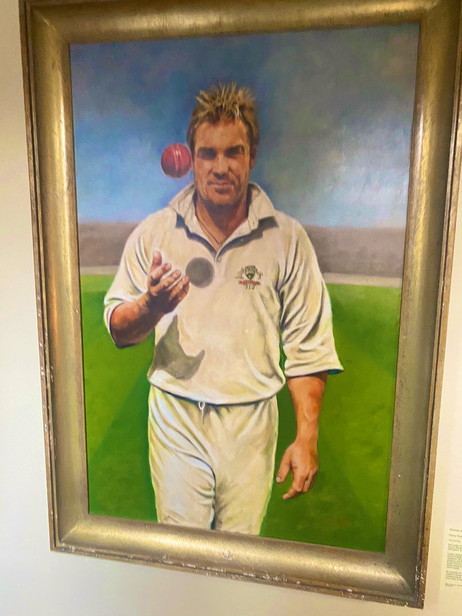 Walking out of Lords and saw this portrait, an eternal reminder of this man’s greatness.