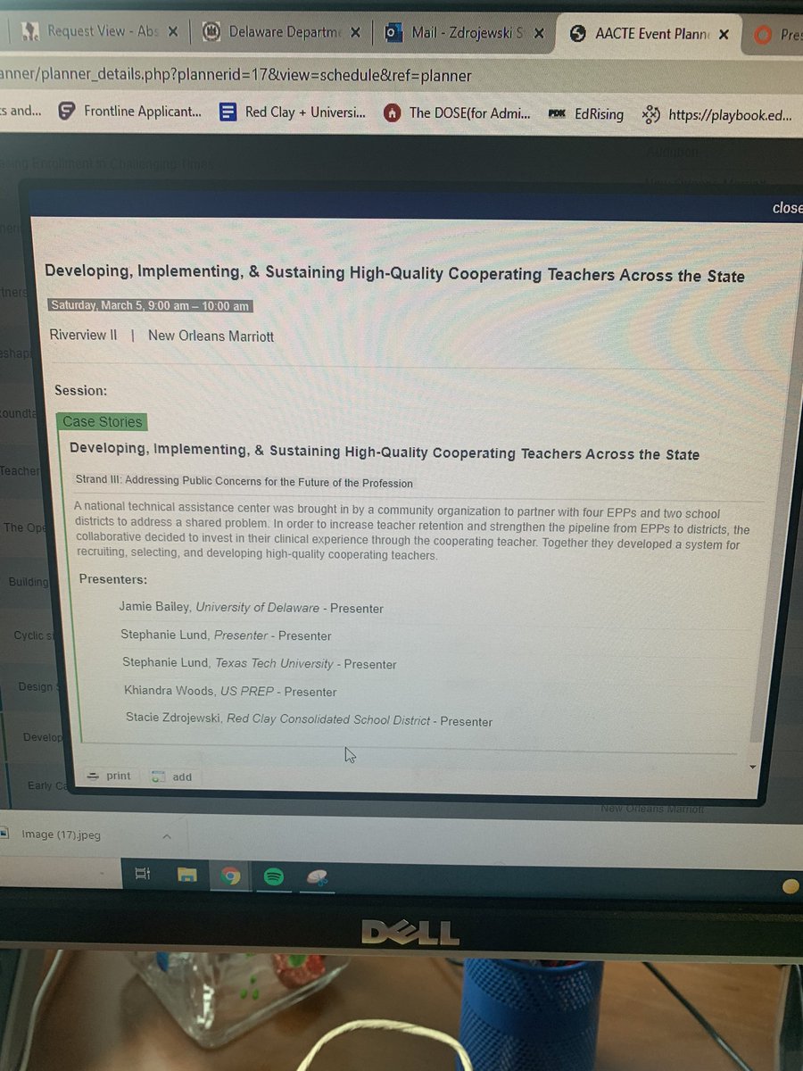 AACTE conference starts today. Tomorrow, I will be presenting about the work that we have done with UD and US Prep on creating protocols for selecting high quality teachers to support teacher residents. I am passionate about quality residencies! #AACTE <a href="/redclayschools/">Red Clay Consolidated School District</a>  @UDSOE