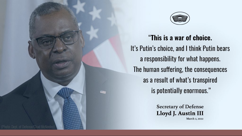 DeptofWar's tweet photo. .@SecDef: This is a war of choice. https://t.co/ekKFXgooNU