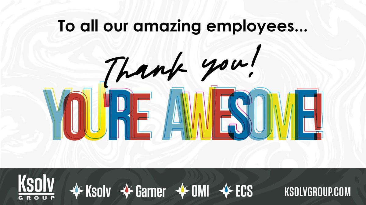 Garner_ES's tweet photo. It's #EmployeeAppreciation Day, and we are beyond thankful for the amazing individuals who contribute daily to the success of each K-Solv Group company. Thank you for your dedication and incredible work!
#EmployeeAppreciationDay2022 #teamKSolv #teamGarner #teamOMI #teamECS https://t.co/b9fLhwccP8