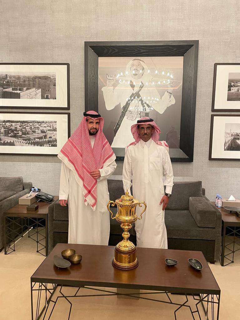 صوره تجمع خالي : زيد بن حريول 
 مع صاحب السمو الملكي الامير :سعود بن سلمان بن عبدالعزيز <a href="/HRHPSAUDS/">سعود بن سلمان</a> 
الف الف مبروك الفوز 😍❤️