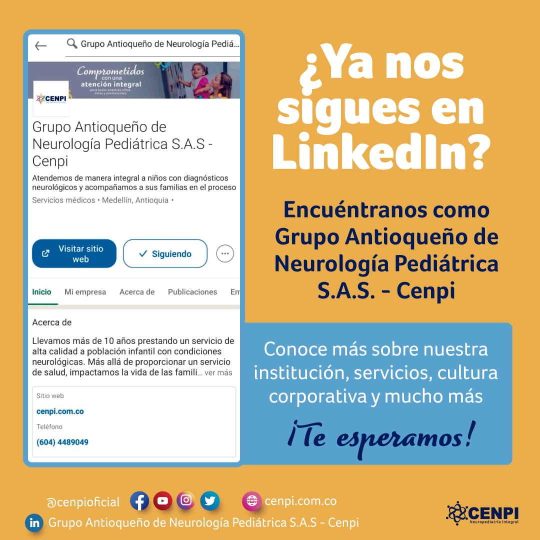 cenpioficial's tweet photo. ¿Ya nos sigues en nuestro LinkedIn? Allí podrás conocer más información sobre Cenpi y estar actualizado de nuestras últimas noticias.

Encuéntranos como Grupo Antioqueño de Neurología Pediátrica S.A.S - Cenpi https://t.co/oz5ukynvxw

¡Te esperamos! https://t.co/chuqcLkp4D
