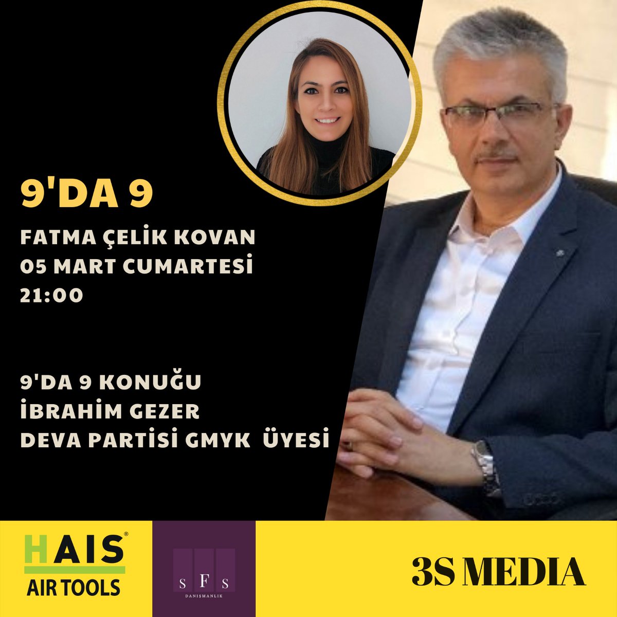 #9DA9 Programının yarınki konuğu <a href="/devapartisi/">DEVA Partisi</a> GMYK üyesi sn <a href="/ibrahimgezer44/">İbrahim Gezer</a> ile Gündeme dair herşeyi konuşacağız <a href="/fatmacelikkovan/">Fatma Çelik Kovan</a> ın sunduğu program saat 21:00 de YouTube kanalımızda.Kanalımıza abone olarak destek olabilirsiniz  <a href="/Serkan_Kartal_/">Serkan Kartal</a> 
👇👇
youtube.com/watch?v=RYAkQU…