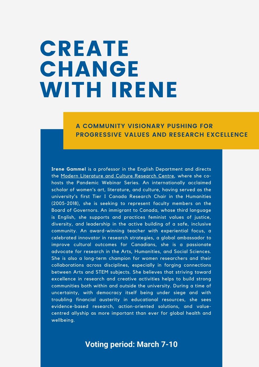 MLC_Research's tweet photo. Having witnessed the challenges faculty members have confronted during the pandemic years, I've decided to put forth my candidacy for the Board of Governors @RyersonU. I hope you can join my campaign to make change together in our shared community. Cast your vote on March 7-10. https://t.co/qHWTfdiJ4k