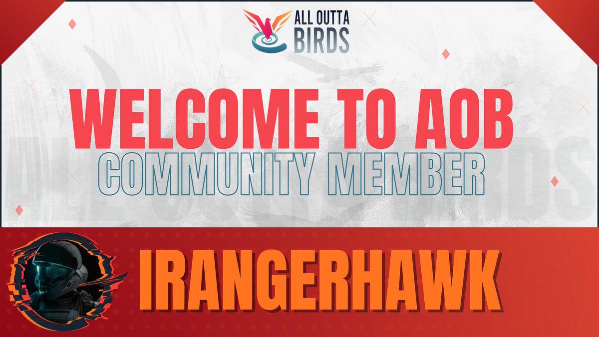 AllOuttaBirds's tweet photo. Everybody, please welcome @iRangerHawk as our newest Community Member!

We're ecstatic to welcome you into the bird family and look forward to the fun that follows!

Twitch: https://t.co/LiyGbi4mgs https://t.co/8u4b0otIS9