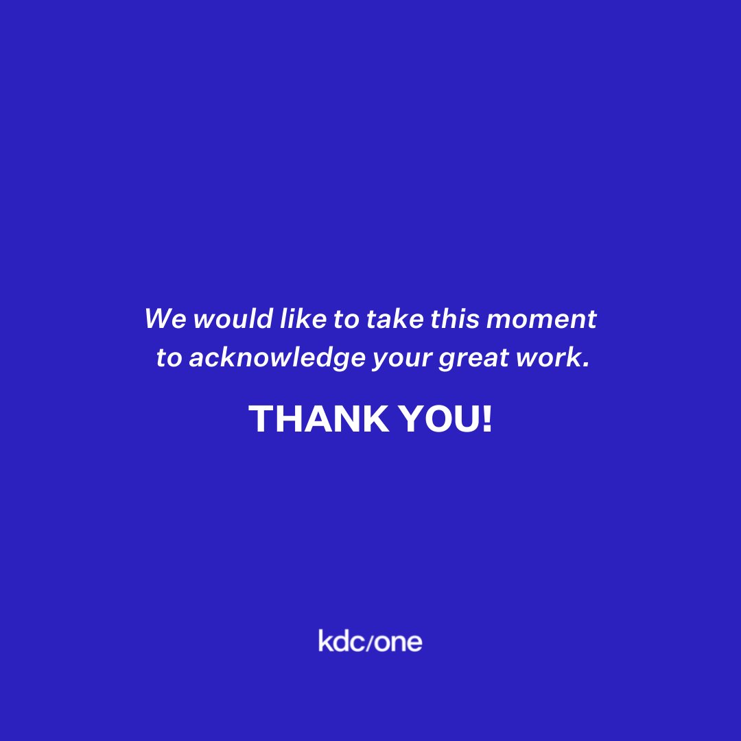 As we celebrate #EmployeeAppreciationDay at #kdcone, we wanted to take a moment to acknowledge our wonderful teams around the world. Thank you for all that you do.